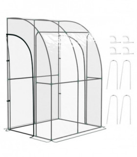 Walk-In Lean to Wall Tunnel Greenhouse