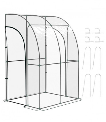 Walk-In Lean to Wall Tunnel Greenhouse