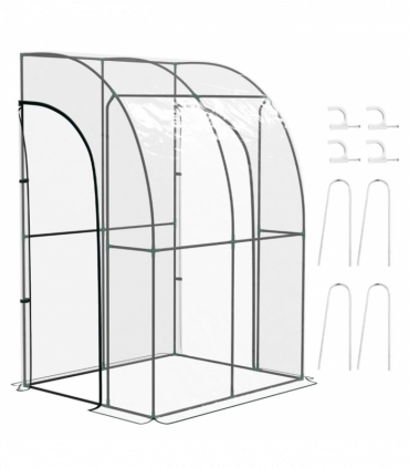 Walk-In Lean to Wall Tunnel Greenhouse