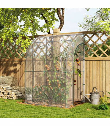 Walk-In Lean to Wall Tunnel Greenhouse