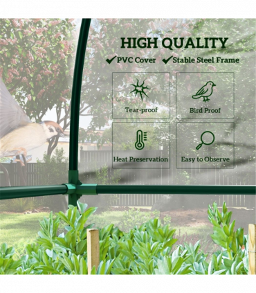 Walk-In Lean to Wall Tunnel Greenhouse