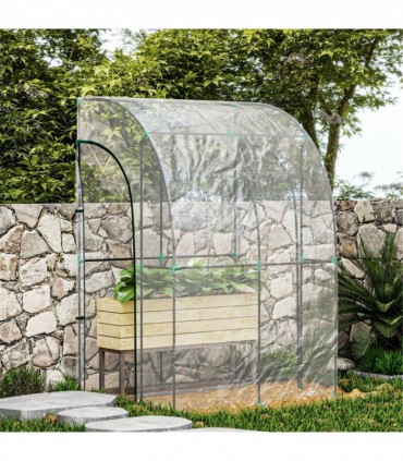 Walk-In Lean to Wall Tunnel Greenhouse
