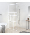 vidaXL Walk-in Shower Wall 115x195 cm ESG Glass White