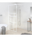 vidaXL Walk-in Shower Wall 90x195 cm ESG Glass White
