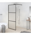 Walk-in Shower Wall 90x195 cm Frosted ESG Glass Black