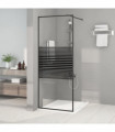 Walk-in Shower Wall Black 80x195 cm Clear ESG Glass