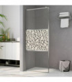 vidaXL Walk-in Shower Wall ESG Glass with Stone Design 115x195 cm