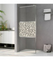 vidaXL Walk-in Shower Wall ESG Glass with Stone Design 80x195 cm