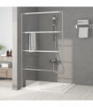 Walk-in Shower Wall Silver 115x195 cm Clear ESG Glass
