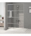 vidaXL Walk-in Shower Wall Silver 140x195 cm Clear ESG Glass