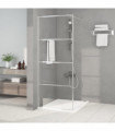Walk-in Shower Wall Silver 80x195 cm Clear ESG Glass