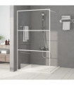 Walk-in Shower Wall White 115x195 cm Clear ESG Glass