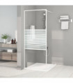 Walk-in Shower Wall White 80x195 cm Clear ESG Glass