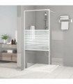 Walk-in Shower Wall White 90x195 cm Clear ESG Glass