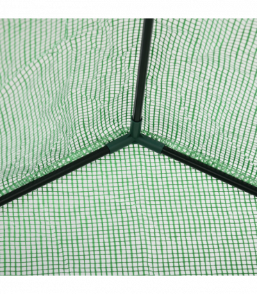 WalkIn Greenhouse 2 Tier Shelf, Roll-Up Door, PE Cover, 141x72x191cm, Green
