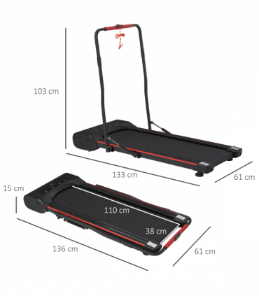 Walking Machine w/ LED Display & Remote Control Exercise Jogging Fitness
