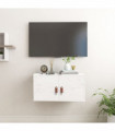 Wall Cabinet White 60x30x30 cm Solid Wood Pine