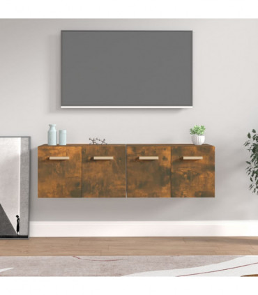 Wall Cabinets 2 pcs Smoked Oak 60x36.5x35 cm Engineered Wood