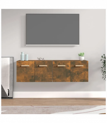 Wall Cabinets 2 pcs Smoked Oak 60x36.5x35 cm Engineered Wood