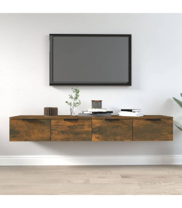 Wall Cabinets 2 pcs Smoked Oak 68x30x20 cm Engineered Wood