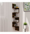 Wall Corner Shelf Smoked Oak 19x19x123 cm Engineered Wood