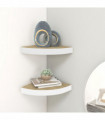 vidaXL Wall Corner Shelves 2 pcs Oak and White 35x35x3.8 cm MDF