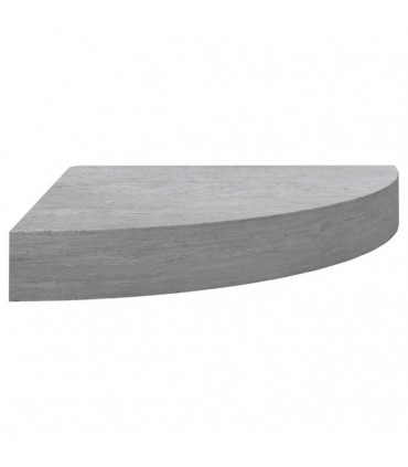 vidaXL Wall Corner Shelves 4 pcs Concrete Grey 25x25x3.8 cm MDF