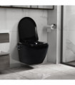 vidaXL Wall Hung Rimless Toilet with Bidet Function Ceramic Black