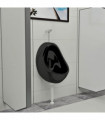 Wall Hung Urinal with Flush Valve Ceramic Black