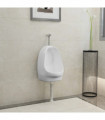 Wall Hung Urinal with Flush Valve Ceramic White