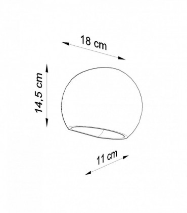 Wall Lamp Ceramic GLOBE Simple Classic Design Paintable LED27