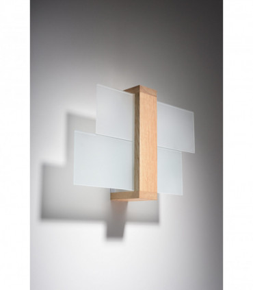 Wall Lamp FENIKS 1 Natural Wood Modern Loft Design LED E27