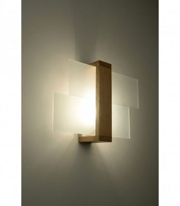 Wall Lamp FENIKS 1 Natural Wood Modern Loft Design LED E27
