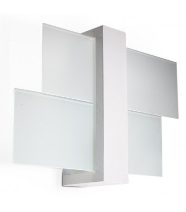 Wall Lamp FENIKS 1 White Wood/Glass Modern Scandinavian Design LED E27