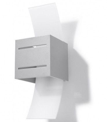 Wall Lamp LORETO Grey Up/Down Square Shape Modern Loft Design G9