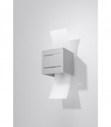 Wall Lamp LORETO Grey Up/Down Square Shape Modern Loft Design G9