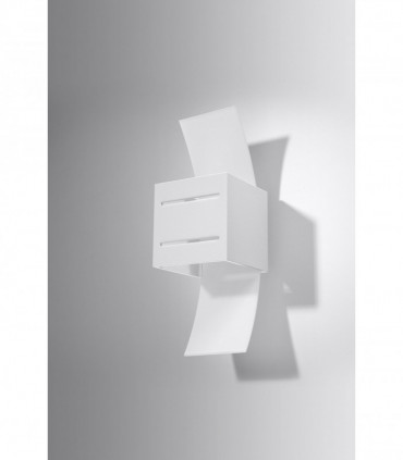 Wall Lamp LORETO White Up/Down Square Shape Modern Loft Design G9
