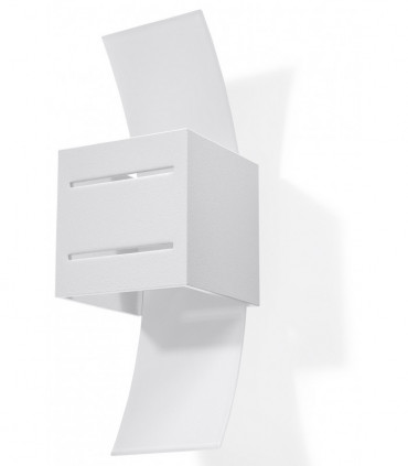 Wall Lamp LORETO White Up/Down Square Shape Modern Loft Design G9