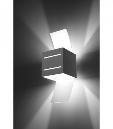 Wall Lamp LORETO White Up/Down Square Shape Modern Loft Design G9