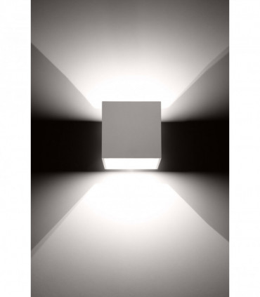 Wall Lamp QUAD 1 White Up/Down Square Shape Modern Loft Design G9
