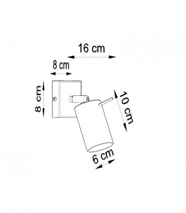 Wall Lamp RING White Rotating Tube Modern Loft Design GU10