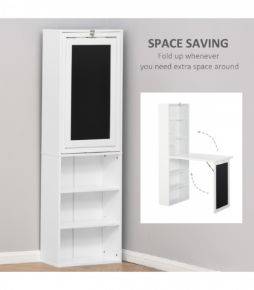 Wall Mount Desk Cabinet  38.5" W x 20" D x 60.25" H