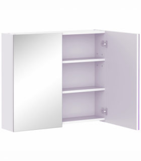 Wall Mounted Bathroom Mirror Storage Cabinet w/ Door Adjustable Shelf HOMCOM