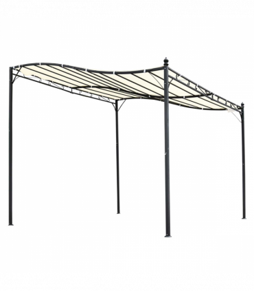 Wall Mounted Black Cream White 3x3 m Awning Metal Frame