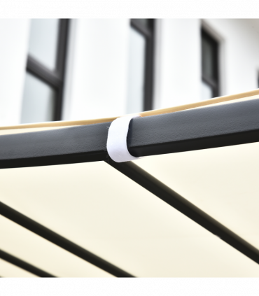 Wall Mounted Black Cream White 3x3 m Awning Metal Frame