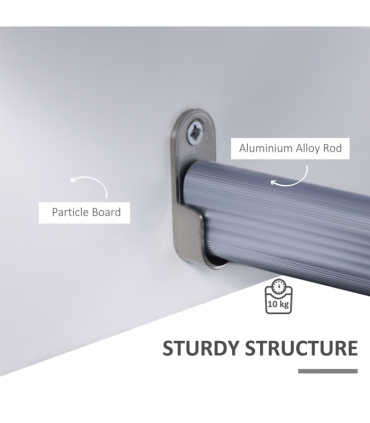 Wall Mounted Coat Hanger Hooks Rack Stand White