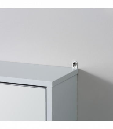 Wall Mounted Mirror Cabinet with Storage Shelf Bathroom Cupboard Grey