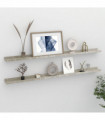 Wall Shelves 2 pcs Concrete Grey 115x9x3 cm