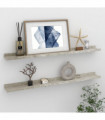 Wall Shelves 2 pcs Concrete Grey 80x9x3 cm