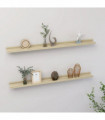 Wall Shelves 2 pcs Sonoma Oak 100x9x3 cm
